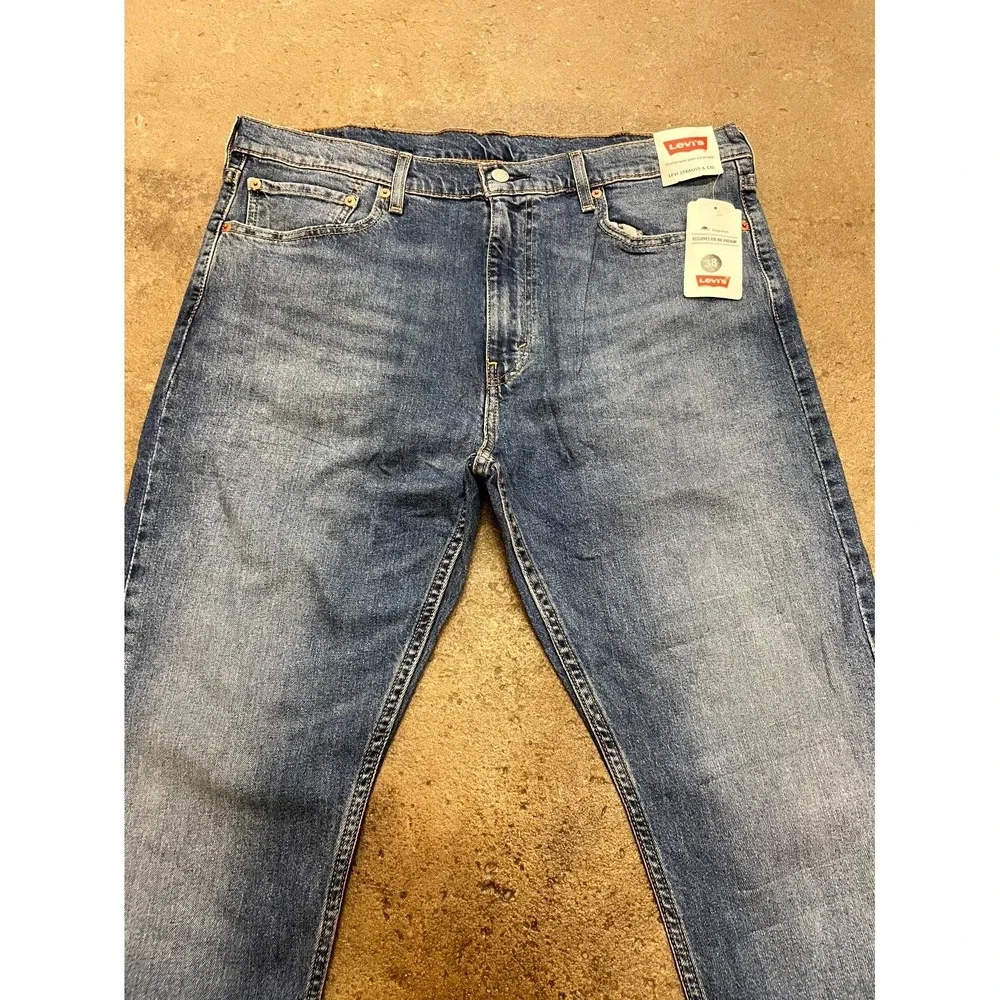 Levi's 512 Slim Taper Fit Jeans Mens 38x34 Blue Denim‎ Cotton Stretch High Rise
